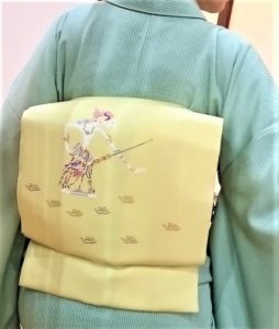 名古屋帯　塩瀬　影絵