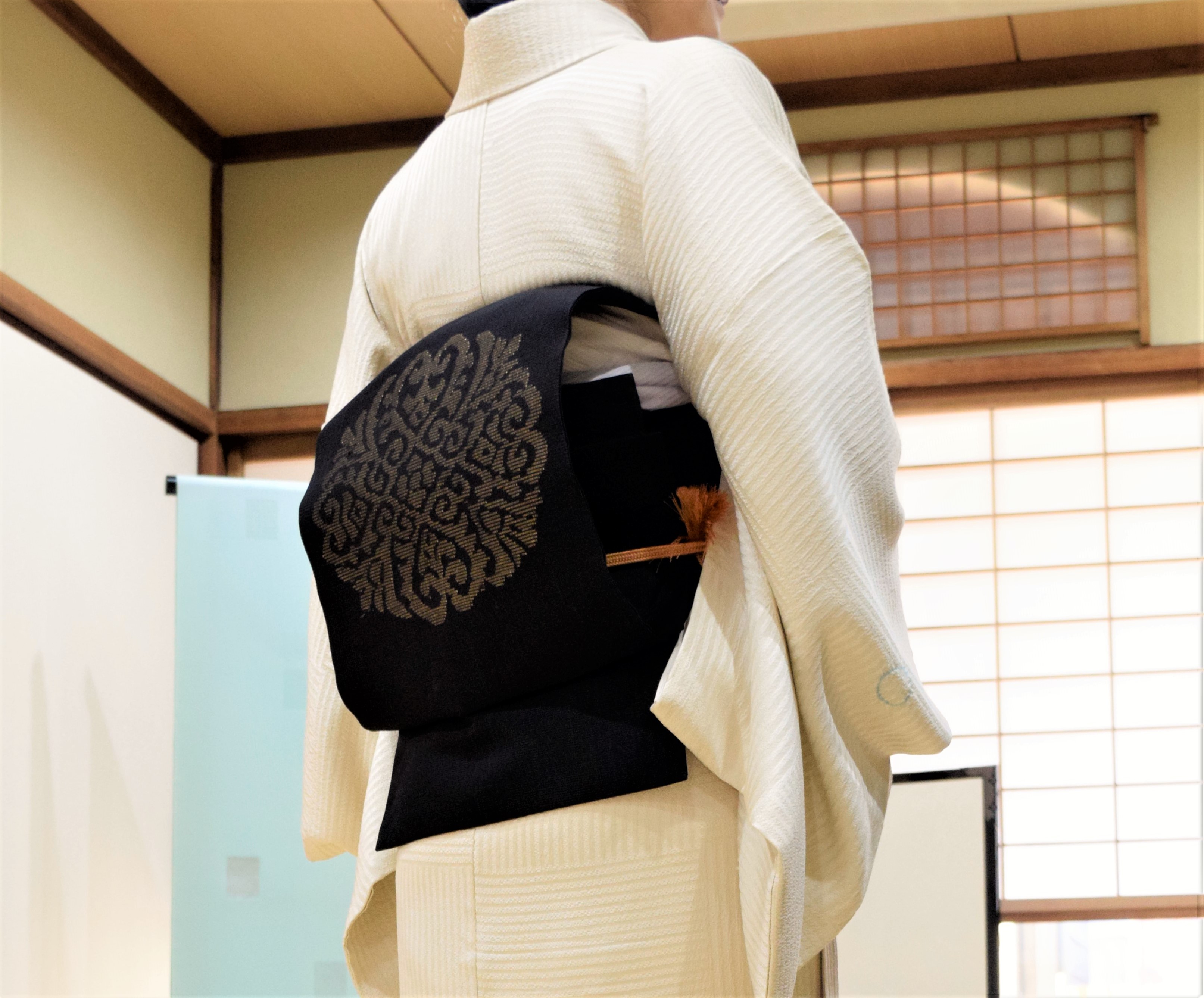 名古屋帯　華文　夢訪庵