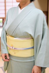 小紋　染替　名古屋帯　影絵