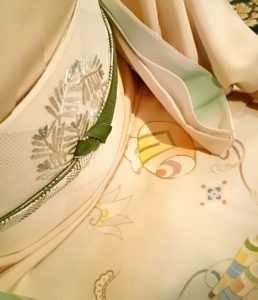 附下　宝尽くし　袋帯　若松丸文　製作 夢訪庵