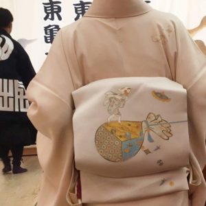 名古屋帯　塩瀬　宝袋