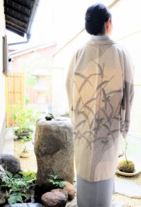 夏羽織　絵羽　北斎の葦