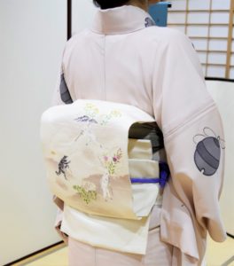 絽小紋　鈴　夏帯　鳥獣戯画