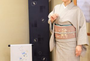 四万十川の桜染め　隼人紬　マハラジャの帯　夢訪庵