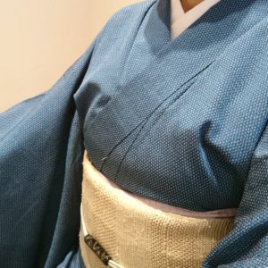 塩沢御召　蚊絣　藤布　自然布　トンボ玉