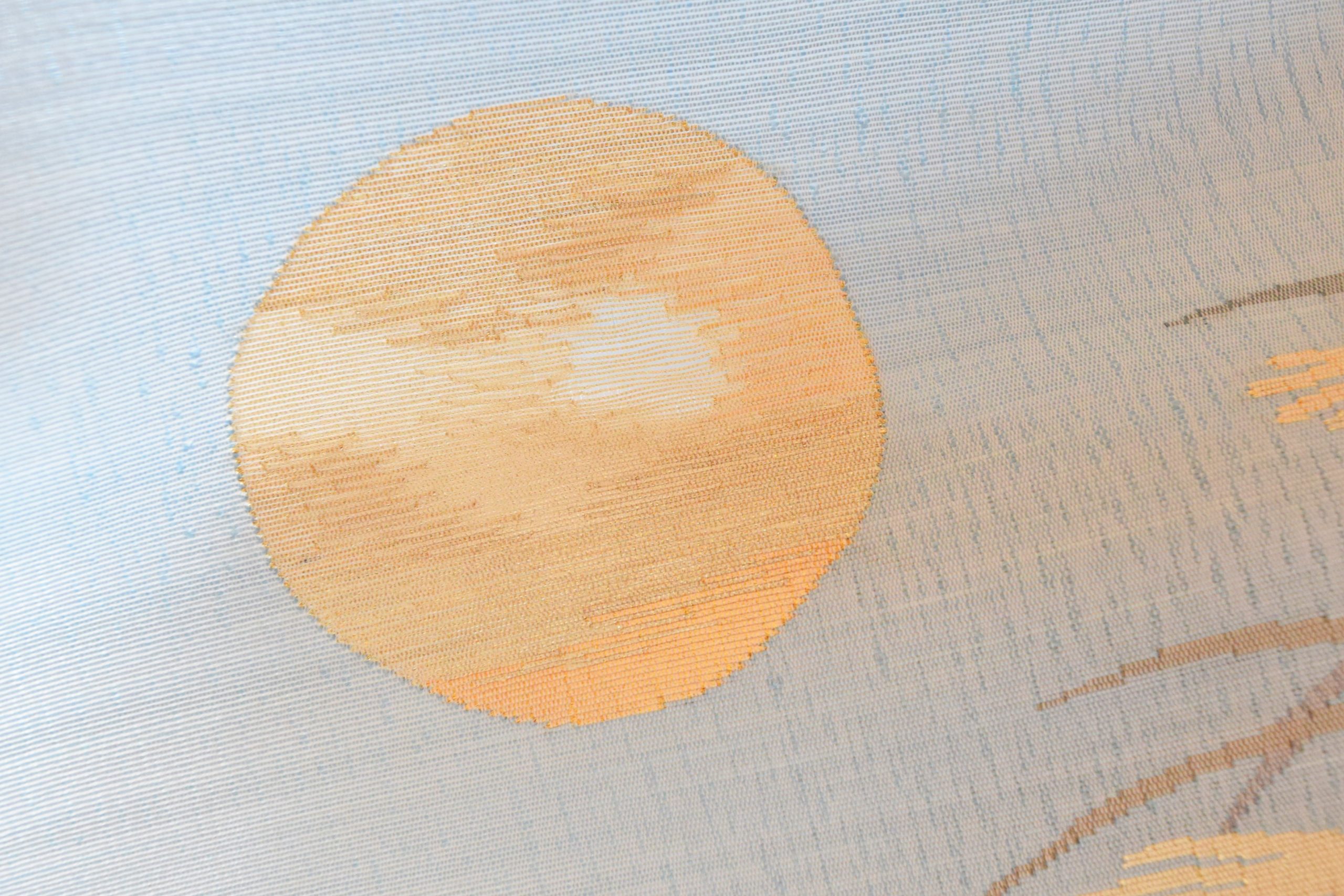 名古屋帯 織の九寸名古屋帯 手織り すくい 草木染 夢訪庵 月に芒 今小路 あま宮