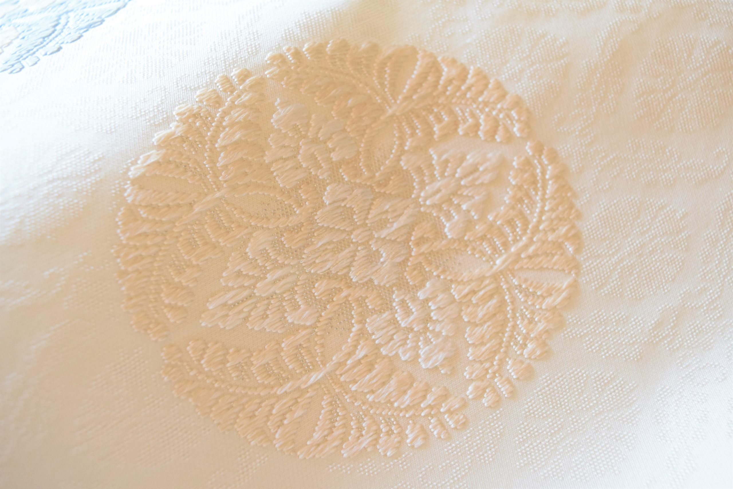 織の九寸名古屋帯 河合美術織物 唐織 藤丸文 今小路 あま宮