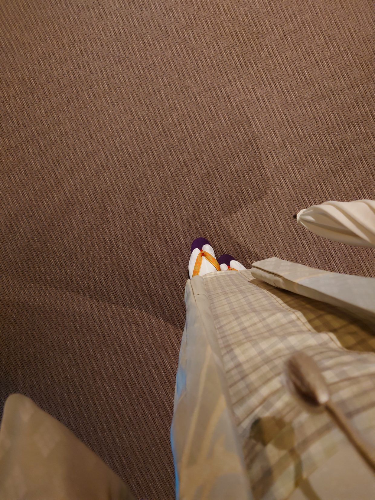 単衣　縮士乎路　多色縞格子　塩瀬の染帯　ハロウィン　薄羽織　染分け疋田松葉　今小路 あま宮　神無月のキモノ