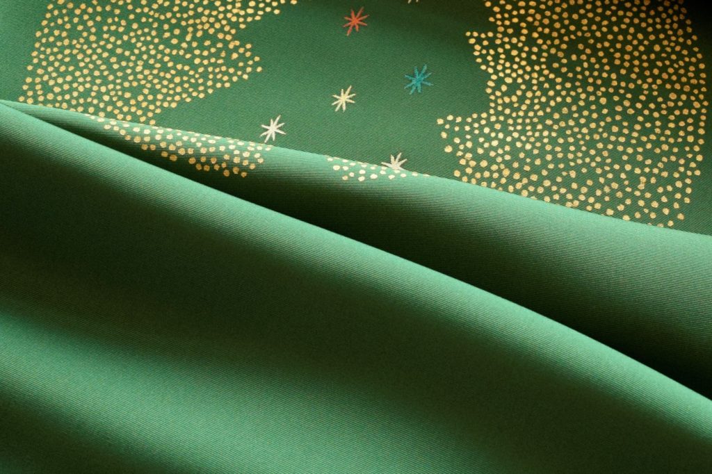 塩瀬 染の九寸名古屋帯 季節の染帯 クリスマス クリスマスツリー 今小路 あま宮