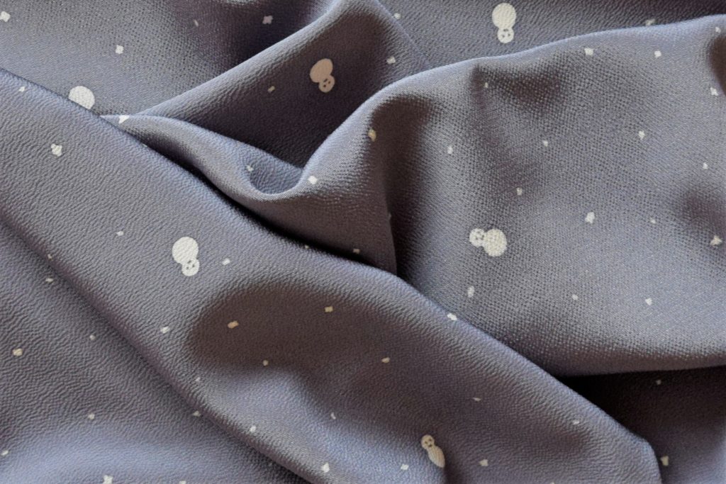 小紋　真糊　伊勢型小紋　雪だるま　浜ちりめん　今小路 あま宮