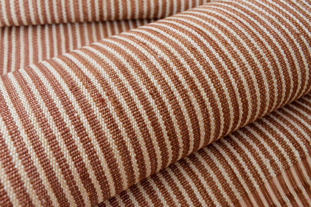 八寸名古屋帯 自然布 手織 草木染 フェルナンブーコ 縞 夢訪庵 芭蕉布 ヤコブの糸 今小路 あま宮