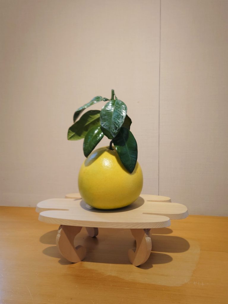 京都 お正月の設え お取引先さまの設え 晩白柚 今小路 あま宮 室町パトロール