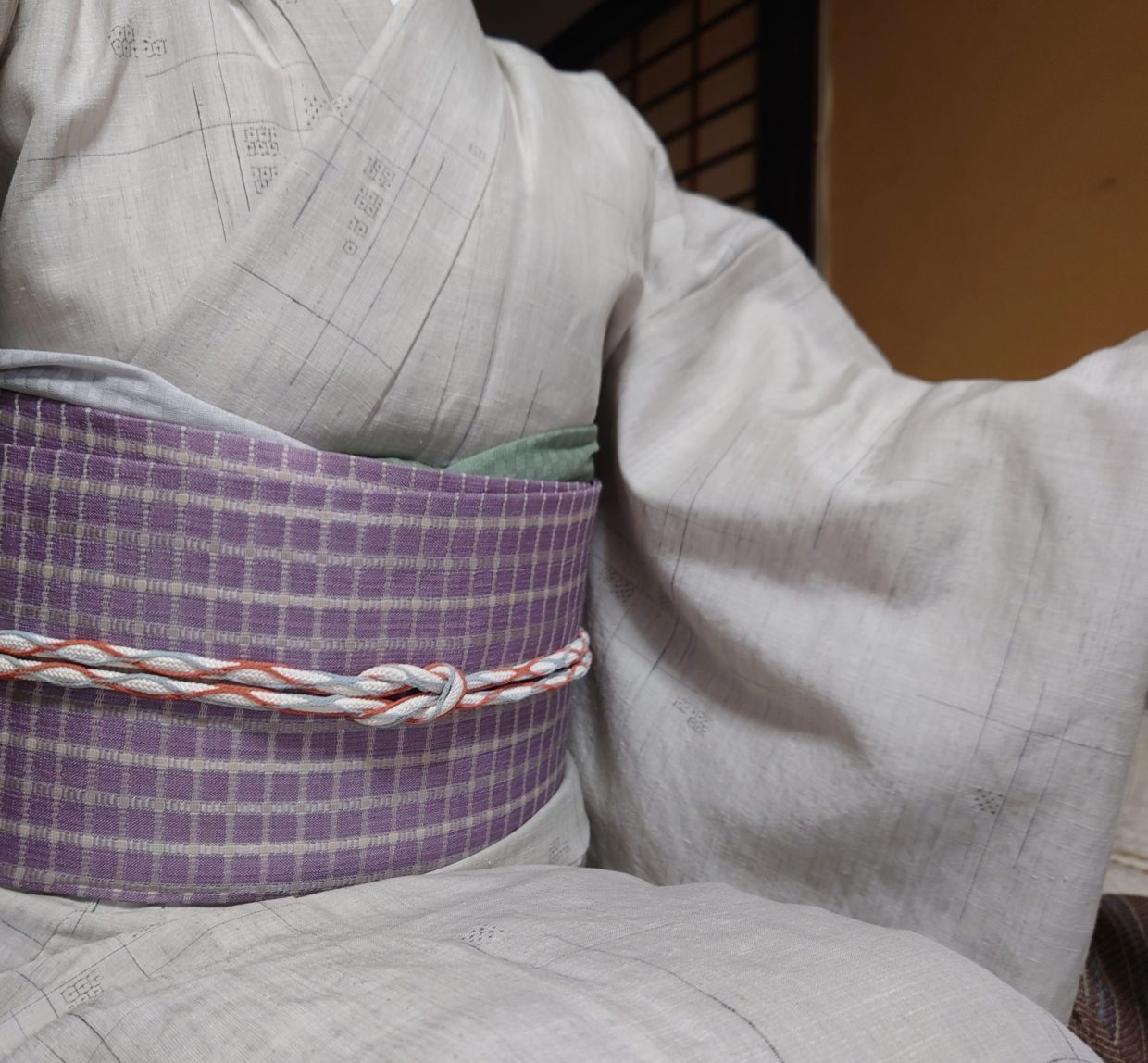 単衣　絹麻　夏結城　飛び絣　夏帯　間道　今小路 あま宮　水無月のキモノ　室町パトロール　雨の日のキモノ