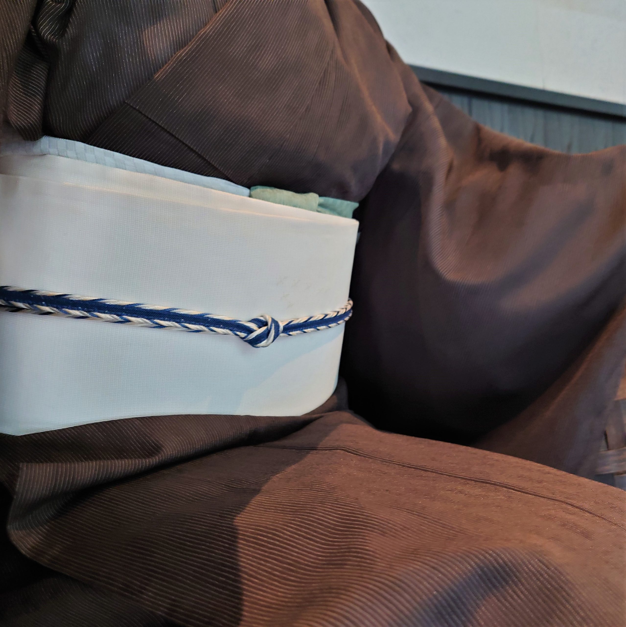 明石縮 縞 波よろけ 夏の九寸名古屋帯 すくい 月に雁 今小路 あま宮 長月のキモノ 室町パトロール