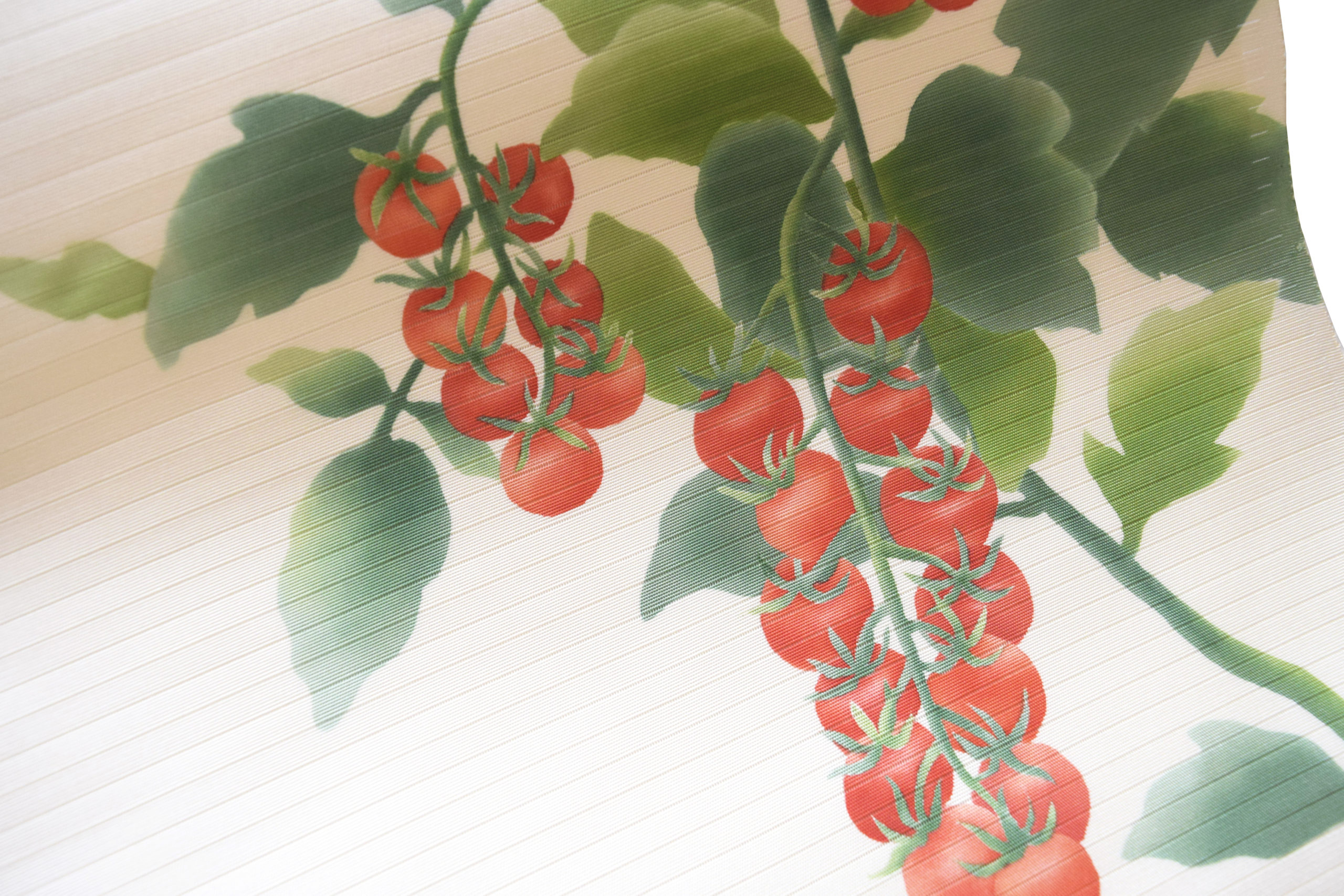 染の九寸名古屋帯 絽塩瀬 友禅 ミニトマト 今小路 あま宮