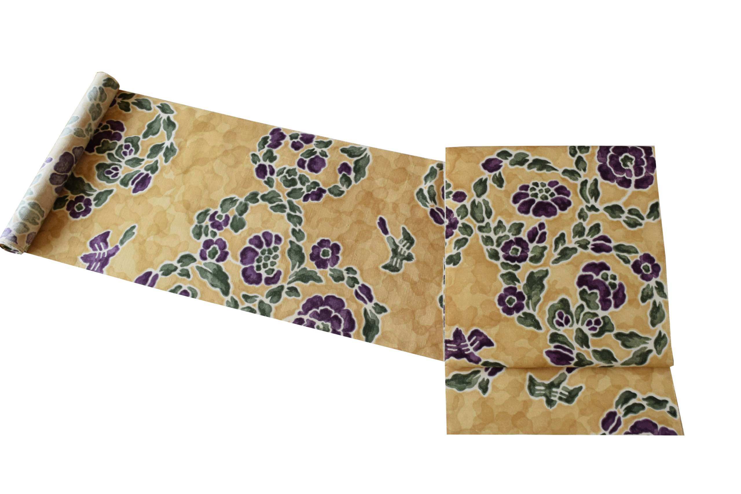 染帯 染の九寸名古屋帯 正倉院夾纈文 多ち花 今小路 あま宮 摺り型友禅