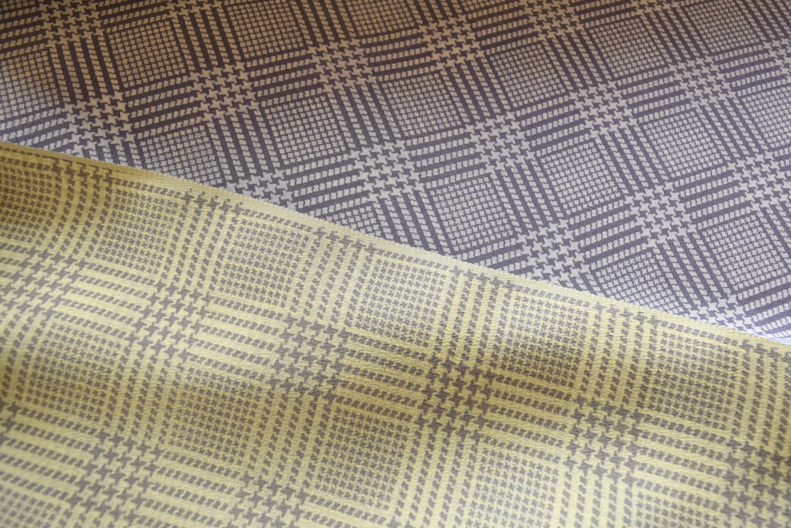 単衣 小紋 両面染 真糊 伊勢型小紋 グレンチェック 今小路 あま宮