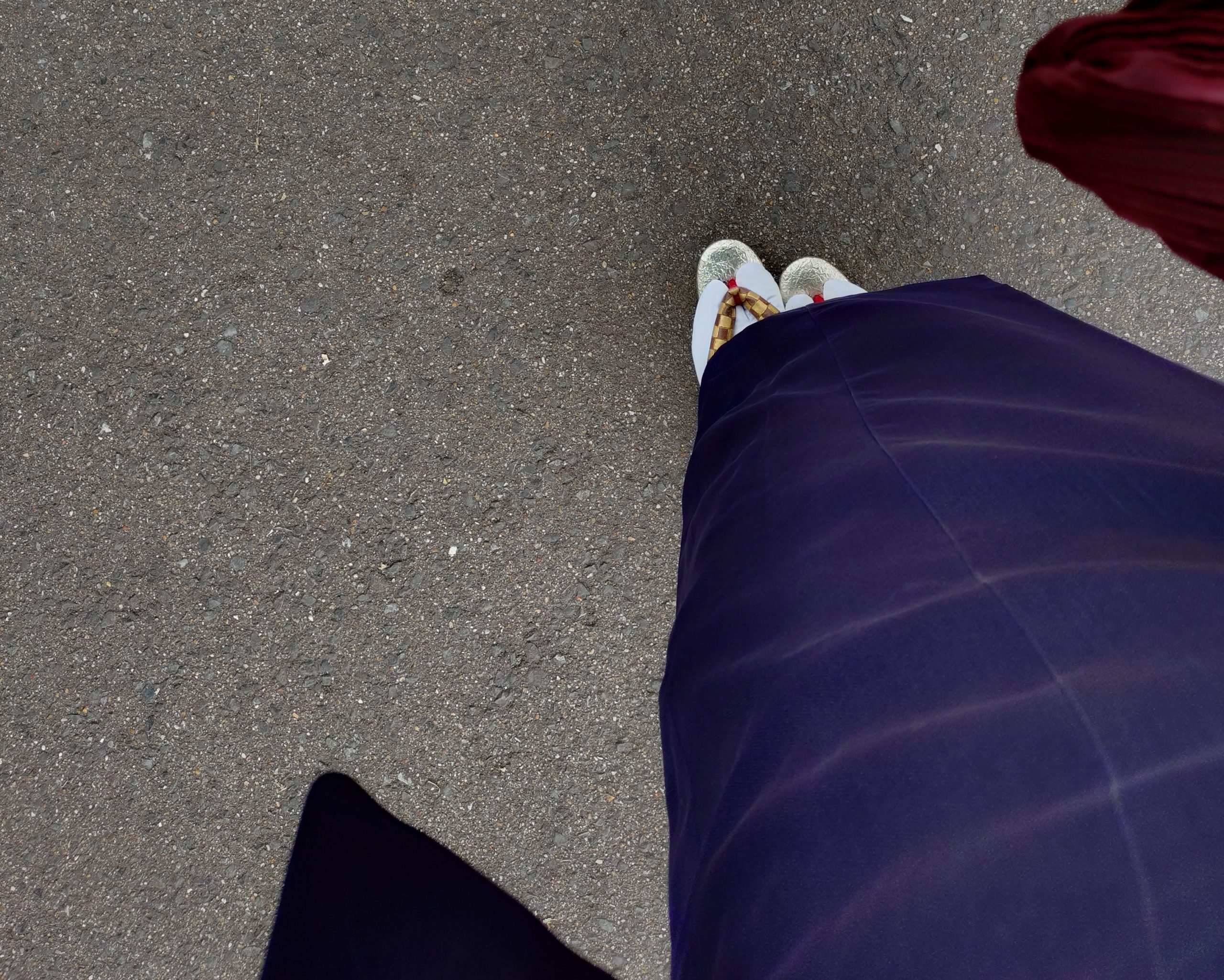 単衣 附下 秋草 塩瀬の染帯 雅楽器 今小路 あま宮 神無月のキモノ お出かけキモノ 足元 祇園ない藤 銀箔漆