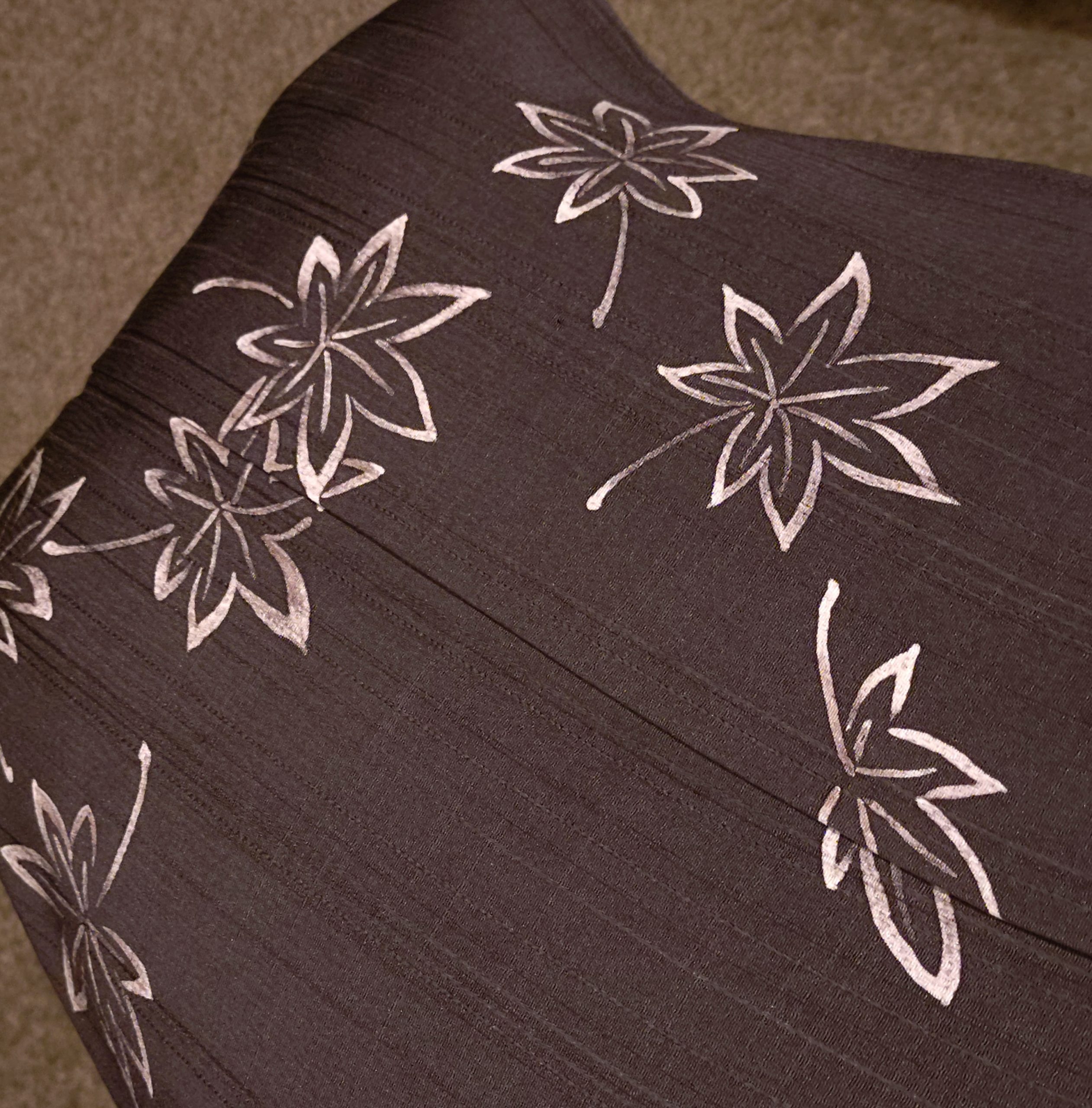 単衣 附下 ロウケツ 紅葉 今小路 あま宮 霜月のキモノ