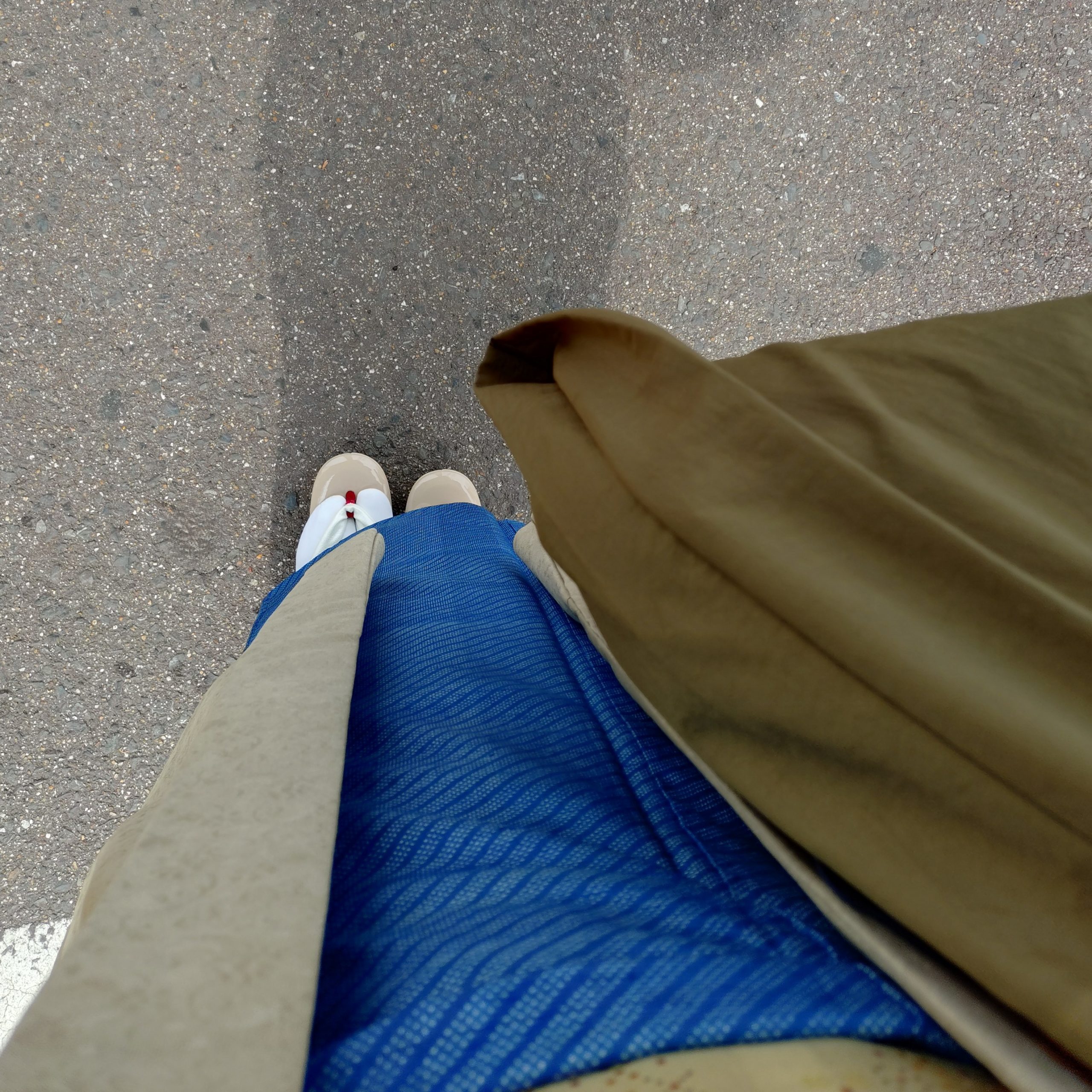 紬大島 大島紬 本場大島紬 バイアス縞 織の九寸名古屋帯 花織 今小路 あま宮 卯月のキモノ 薄羽織 染替え 南蛮人