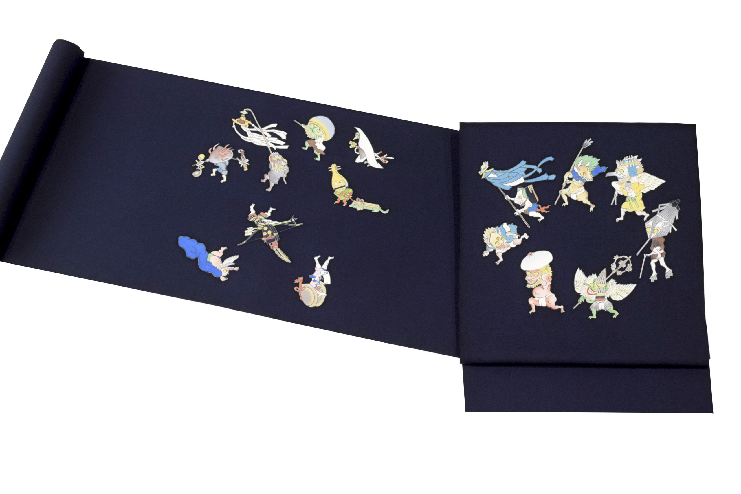 塩瀬の染帯 染の九寸名古屋帯 百鬼夜行 今小路 あま宮