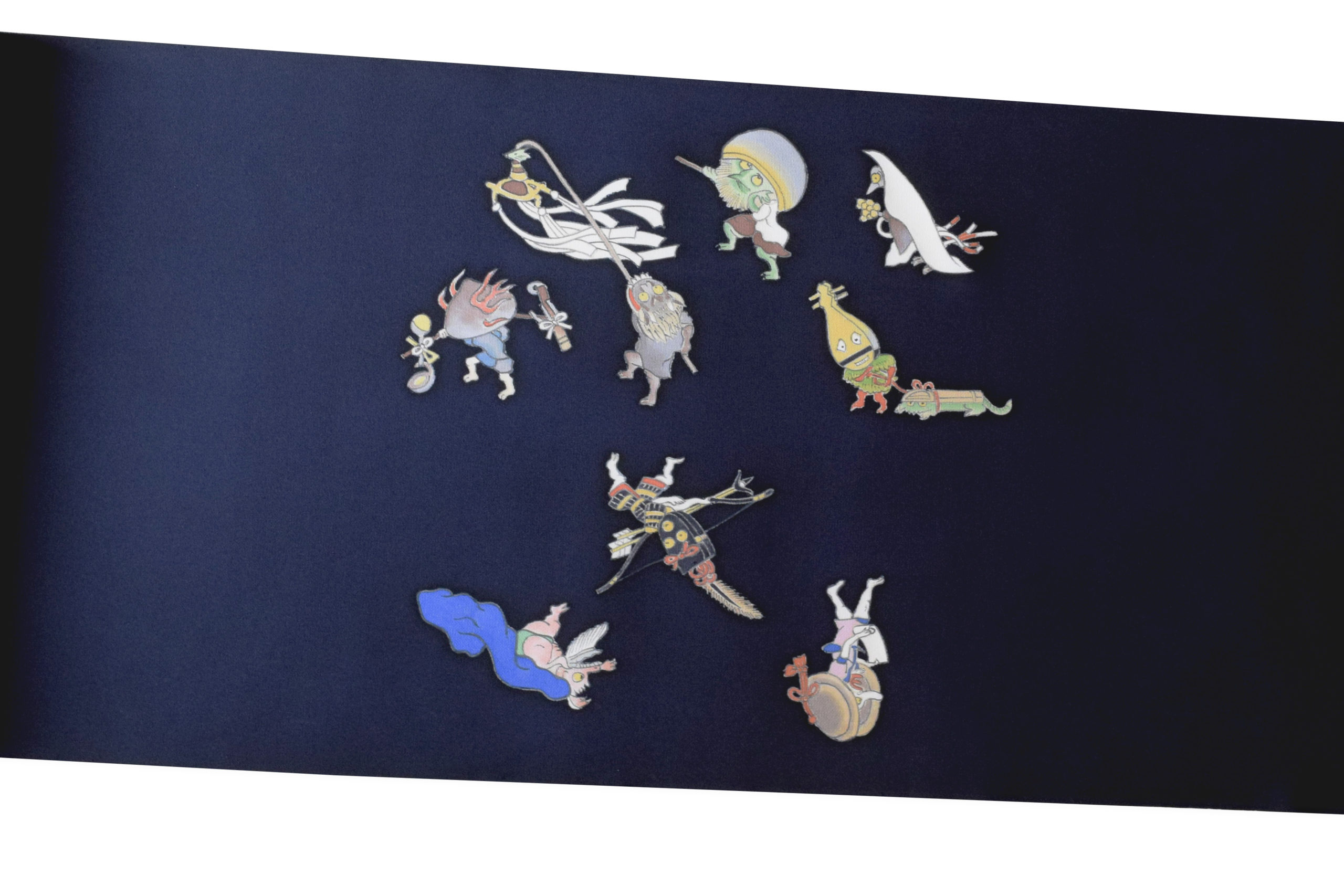 塩瀬の染帯 染の九寸名古屋帯 百鬼夜行 今小路 あま宮