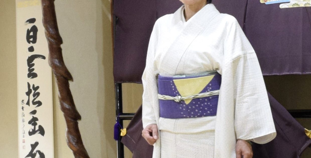 絽小紋　芽柳　夏帯　絞り　きりばみ　絽紬　今小路 あま宮　文月のキモノ