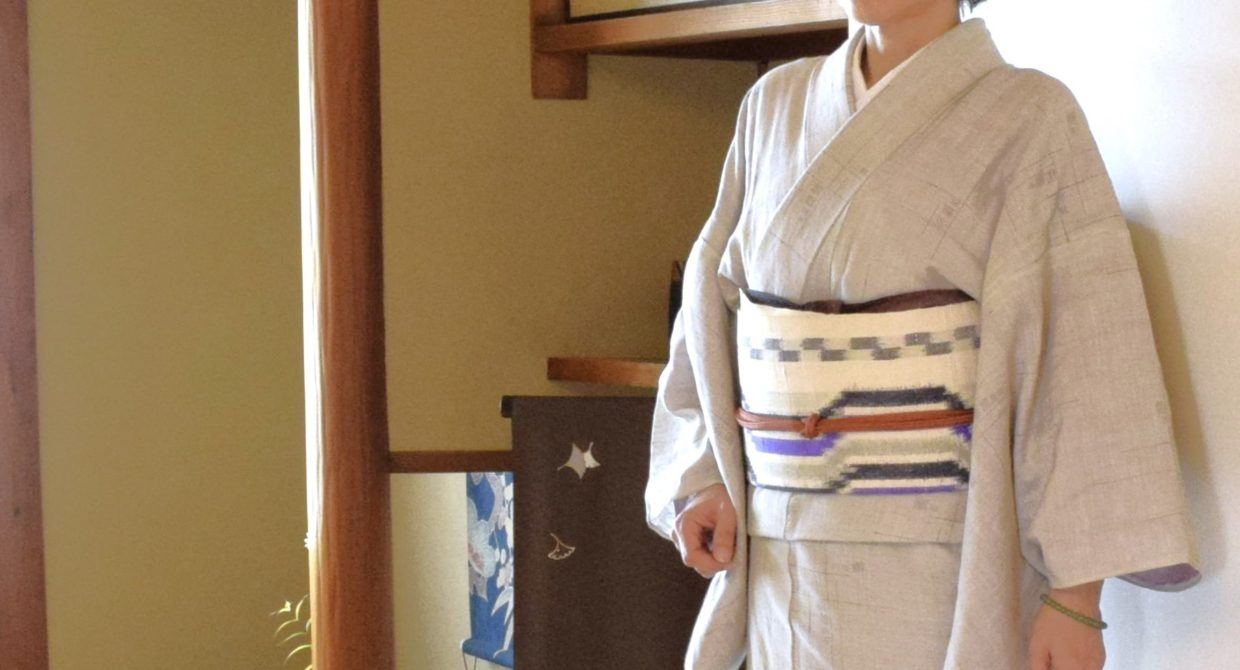 絹麻　夏結城　地機　飛び絣　八寸　洛風林　今小路 あま宮　長月のキモノ　京都