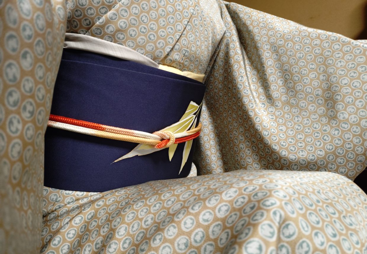 小紋　一越ちりめん　風物紋　塩瀬の染帯　熊笹　今小路 あま宮　霜月のキモノ