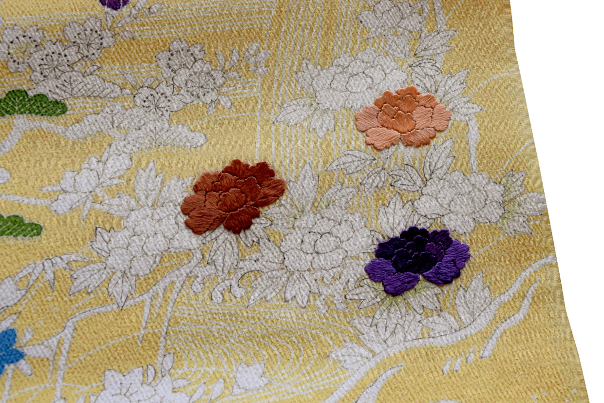 染の九寸名古屋帯　茶屋辻滝　御所解　今小路 あま宮　京都