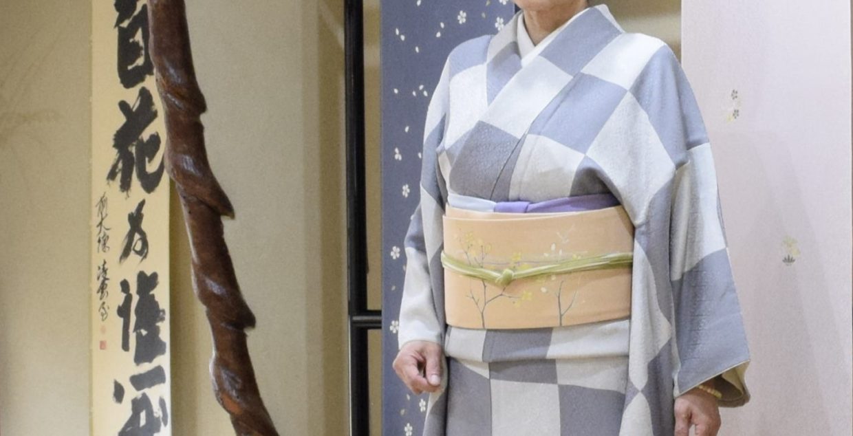 小紋　二釜市松　鳳凰丸文　塩瀬の染帯　季節の染帯　こぶし　今小路 あま宮　如月のキモノ　京都