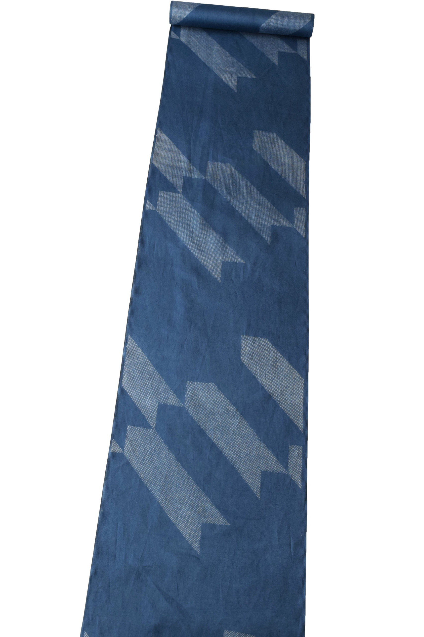 インド綿麻 浴衣 真糊 伊勢型小紋 2026 今小路 あま宮 斜矢羽根段