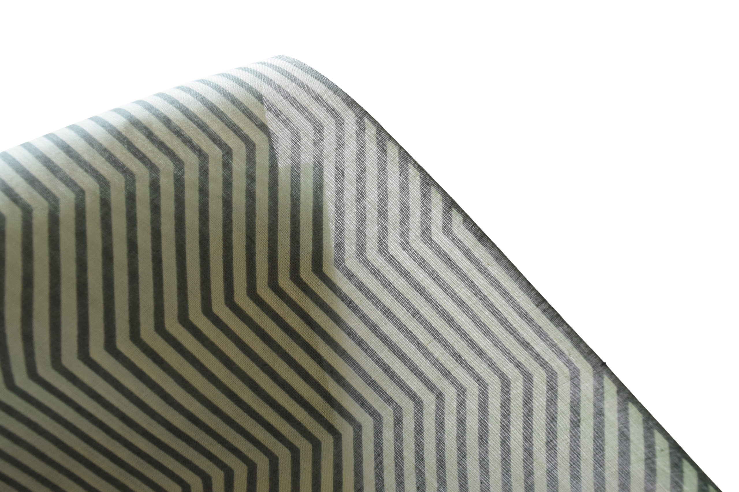 インド綿麻 浴衣 真糊 伊勢型小紋 2026 今小路 あま宮 山道縞 緑