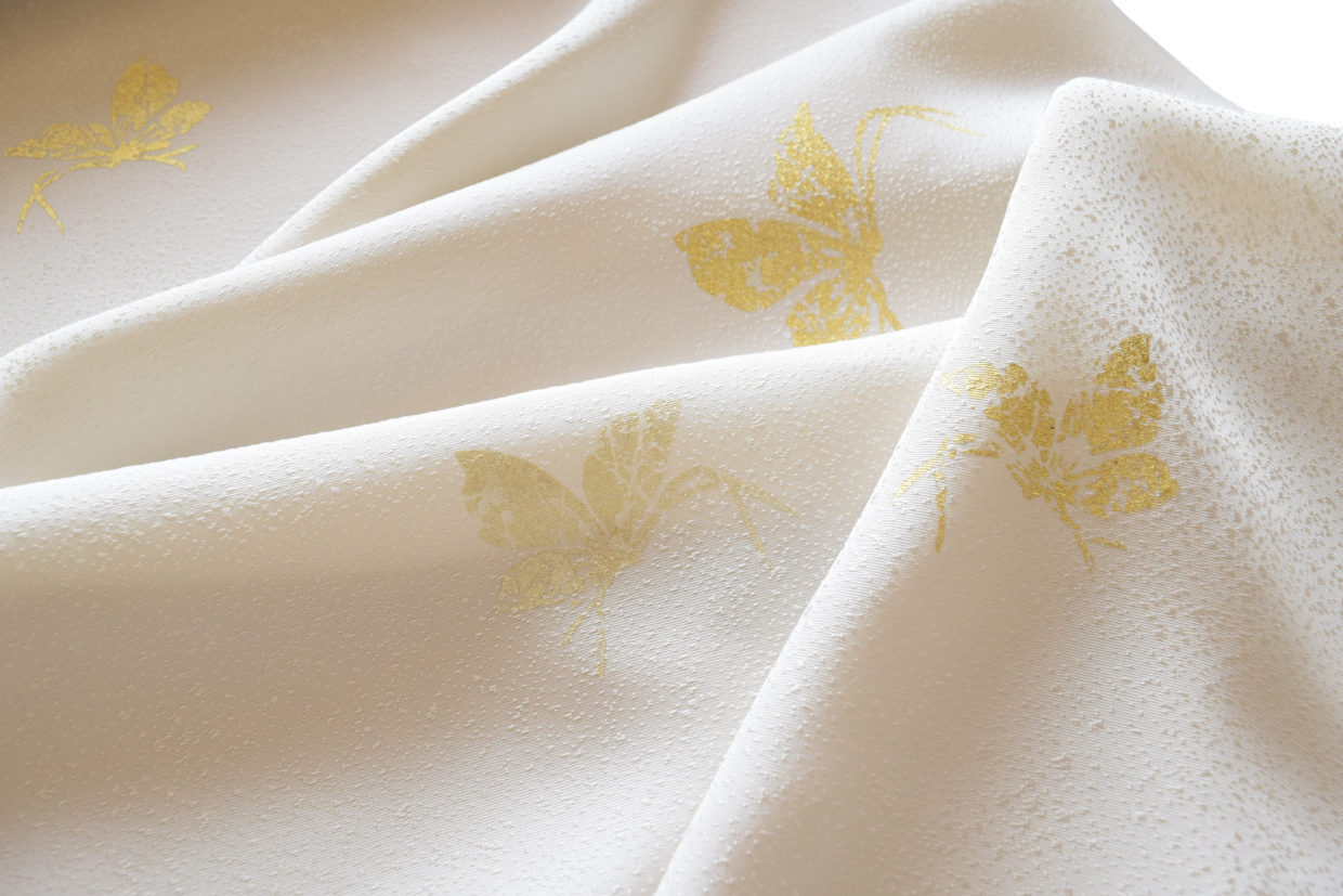 小紋　飛び柄小紋　箔　光琳の蝶　今小路 あま宮　京都