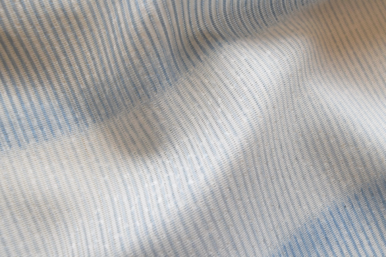 竪絽　小紋　横段縞　今小路 あま宮　京都　夏着物