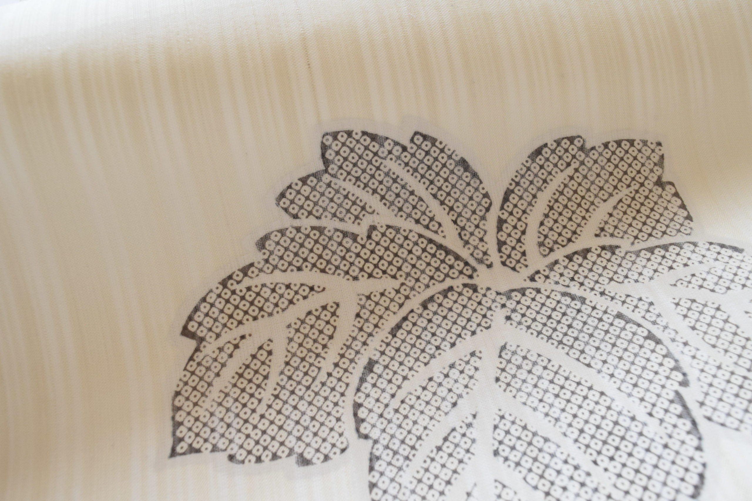 夏帯 蔦 今小路 あま宮 染の九寸名古屋帯 小千谷紬地 染め疋田