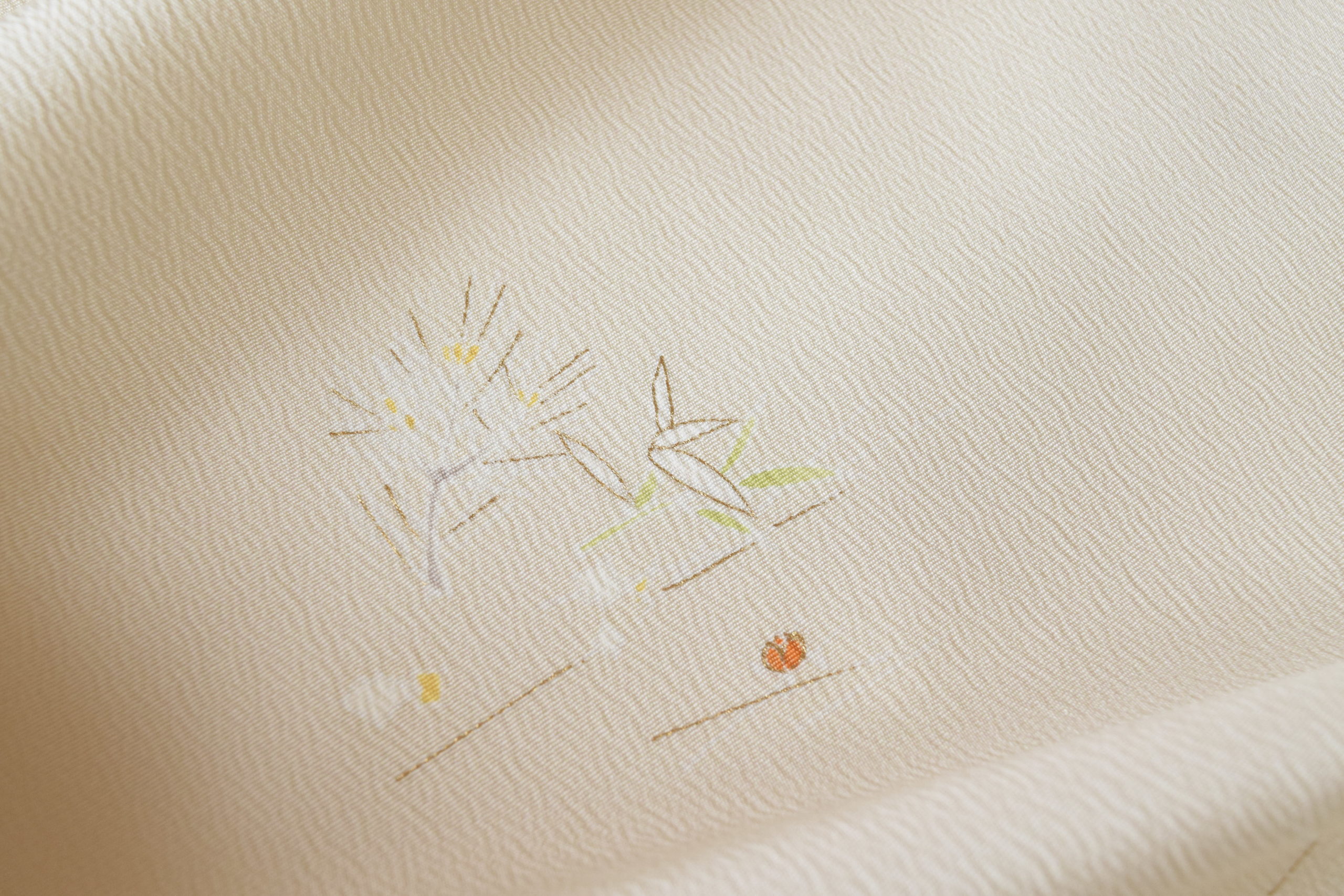 単衣 附下小紋 松竹梅 友禅 真糊 今小路 あま宮